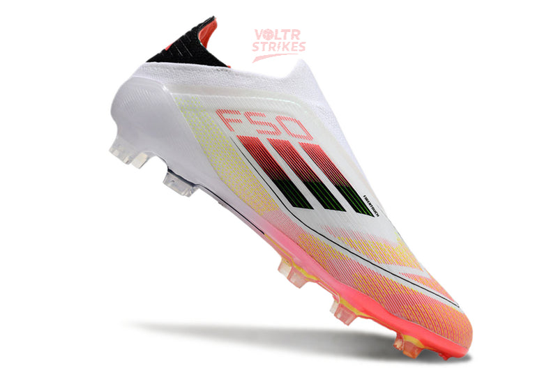 F50 Elite Laceless FG – Blanc/Rouge/Noir