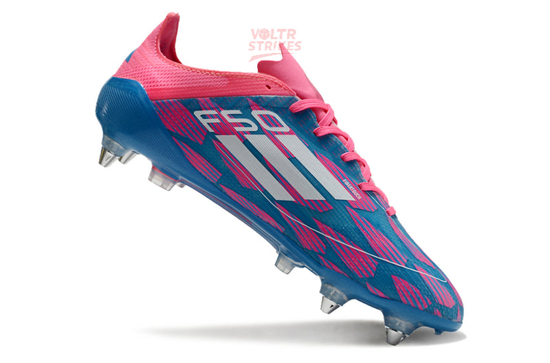 F50 Elite SG – Bleu vif & Rose fluo