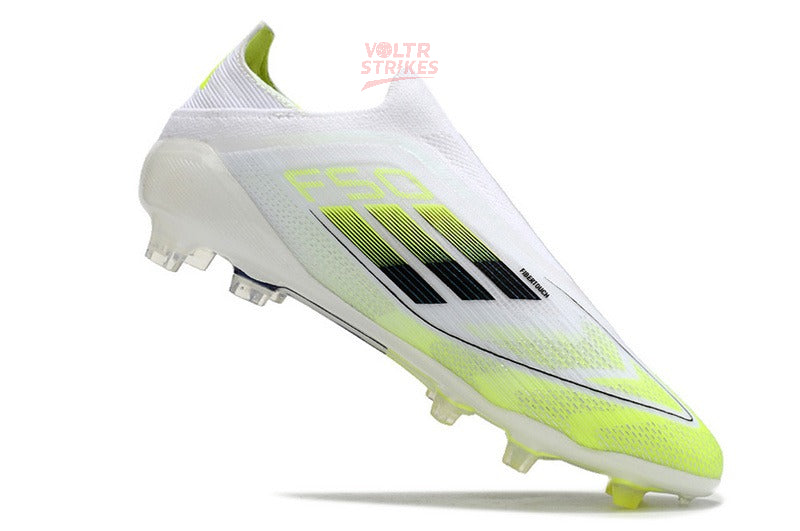 F50 Elite Laceless FG – Blanc & Volt