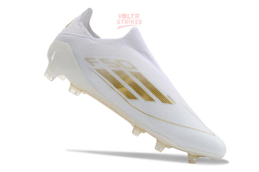 F50 Elite Laceless FG – Blanc/Or