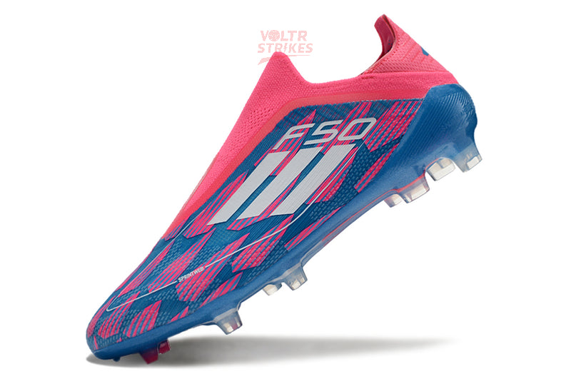 F50 Elite Laceless FG – Rose/Bleu/Blanc
