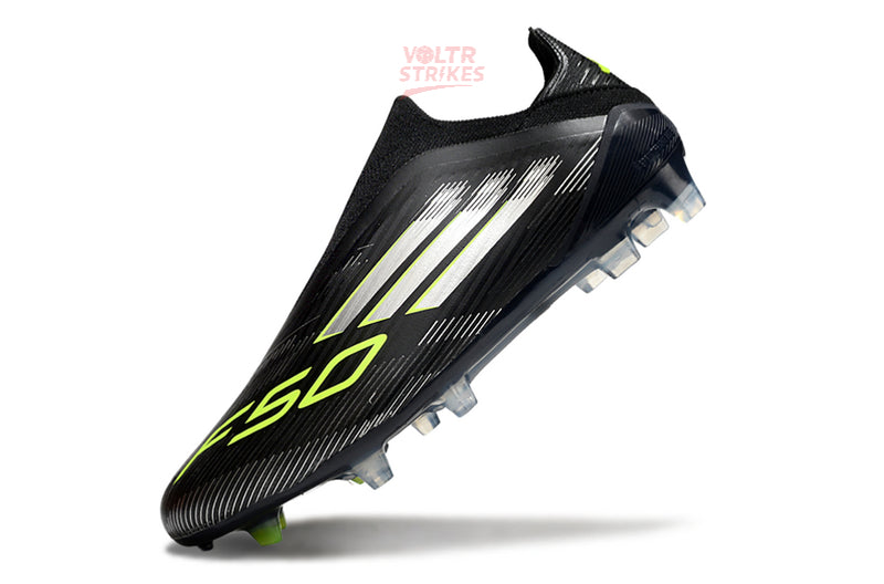 F50 Elite Laceless FG – Noir/Blanc Volt