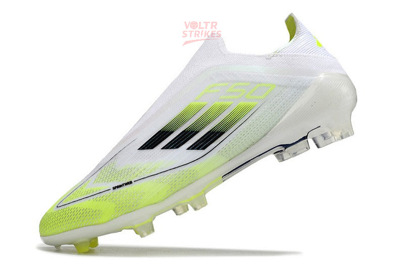 F50 Elite Laceless FG – Blanc & Volt