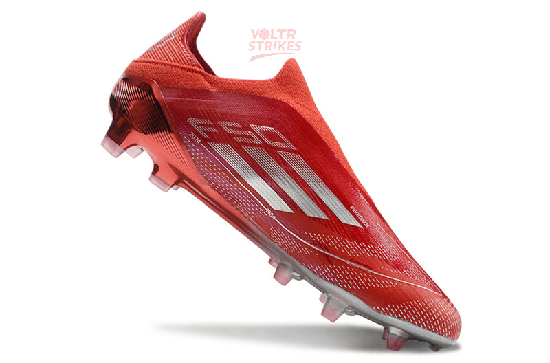 F50 Elite Laceless FG – Rouge Métallisé
