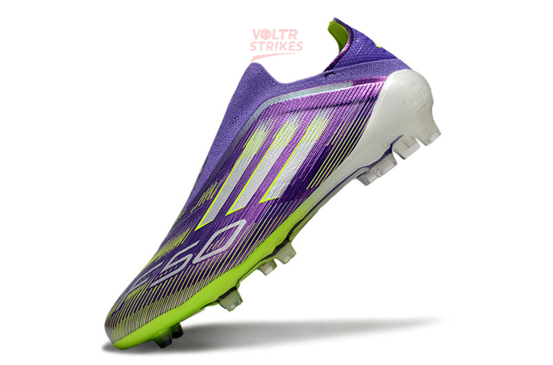F50 Elite Laceless FG – Violet/Vert/Blanc