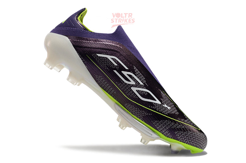F50+ Laceless FG – Violet/Blanc/Vert