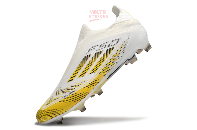 F50 Elite Laceless FG – Blanc/Jaune Kings League