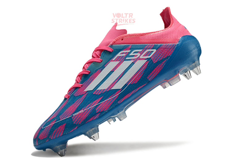 F50 Elite SG – Bleu vif & Rose fluo