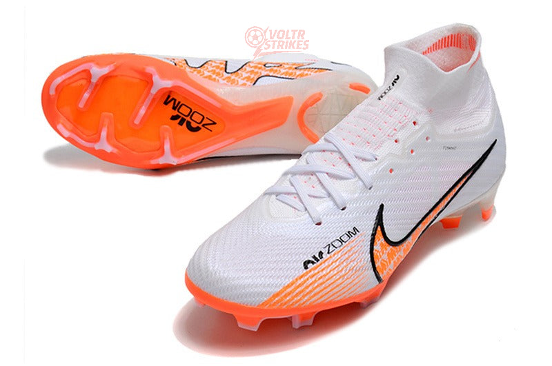 Superfly 9 Elite FG – Blanc / Orange / Noir
