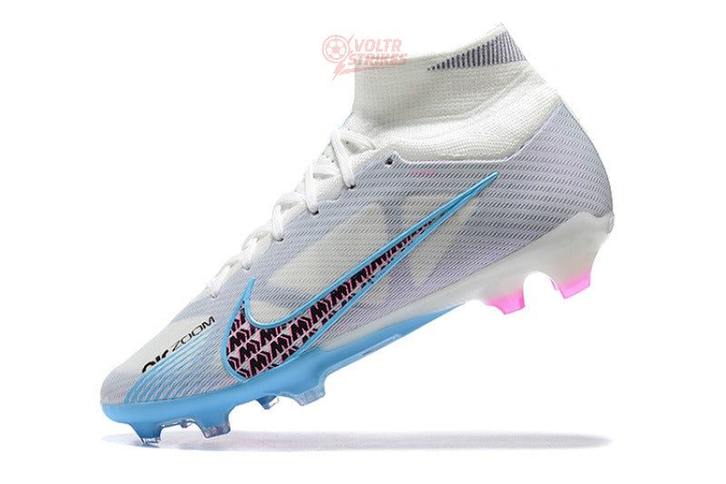 Superfly 9 Elite FG – Blanc / Bleu
