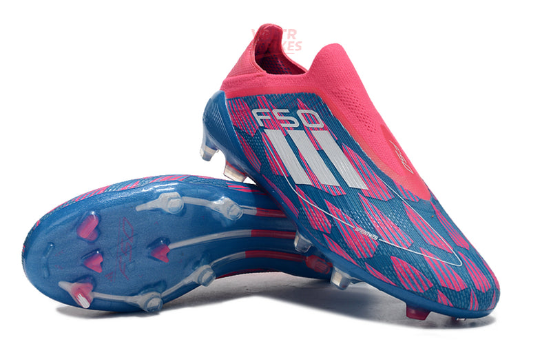 F50 Elite Laceless FG – Rose/Bleu/Blanc
