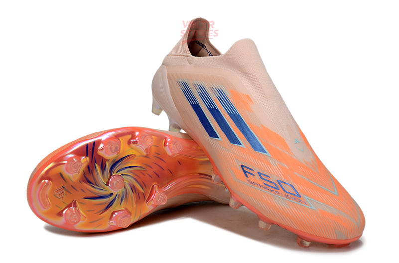 F50 Elite Laceless FG – Orange/Bleu