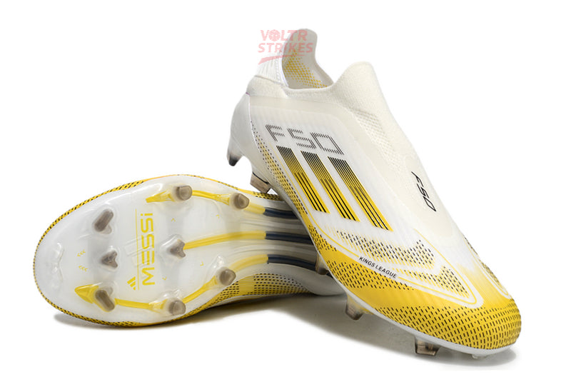 F50 Elite Laceless FG – Blanc/Jaune Kings League