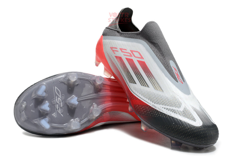 F50 Elite Laceless FG – Gris/Rouge Shadow Edition