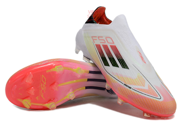 F50 Elite Laceless FG – Blanc/Rouge/Noir