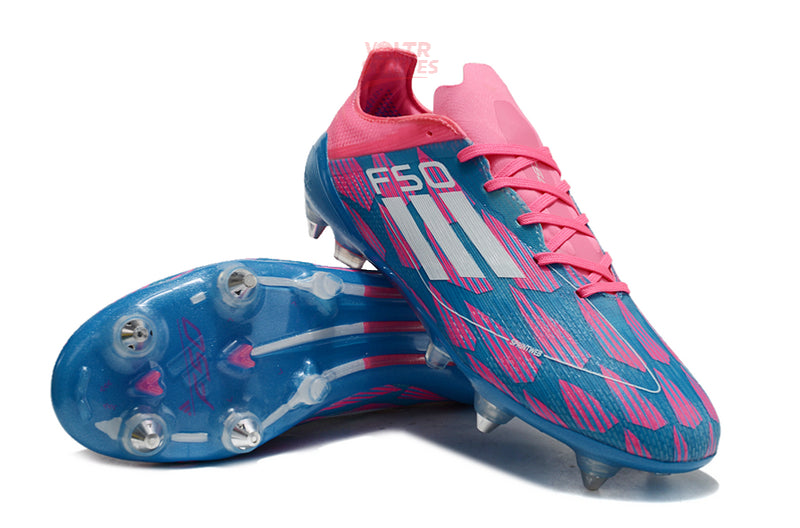 F50 Elite SG – Bleu vif & Rose fluo
