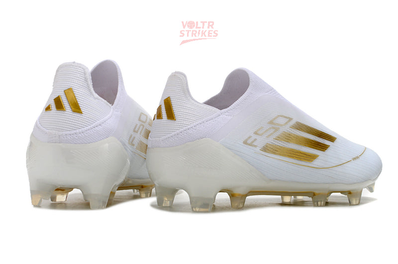 F50 Elite Laceless FG – Blanc/Or