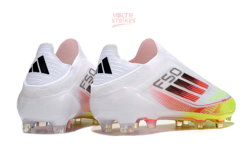 F50 Elite Laceless FG – Blanc/Jaune Fluo/Rouge