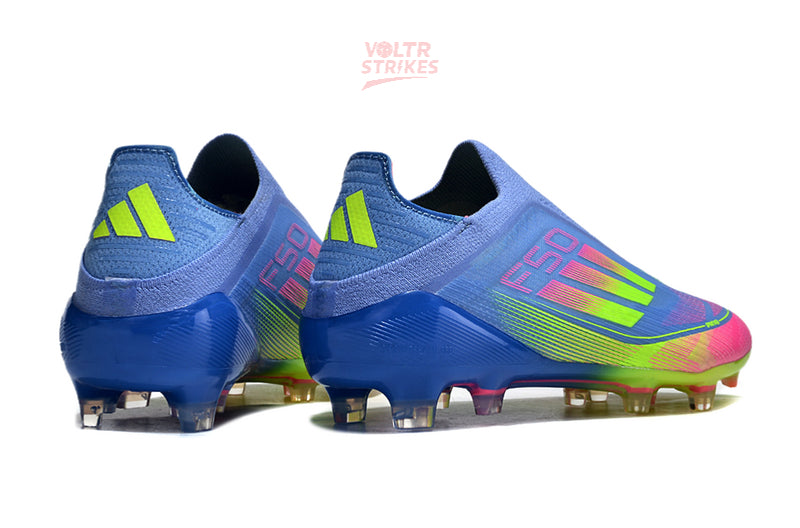 F50 Elite Laceless FG – Bleu/Rose/Jaune