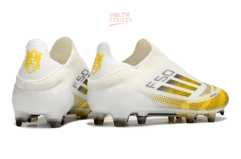 F50 Elite Laceless FG – Blanc/Jaune Kings League