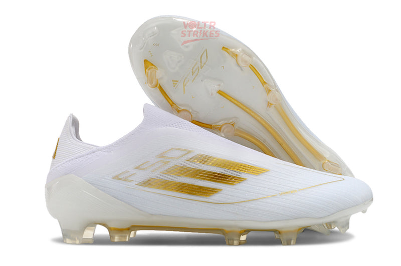 F50 Elite Laceless FG – Blanc/Or