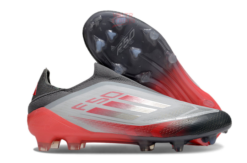 F50 Elite Laceless FG – Gris/Rouge Shadow Edition