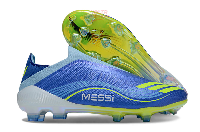 F50 Elite Laceless FG Messi – Bleu/Jaune