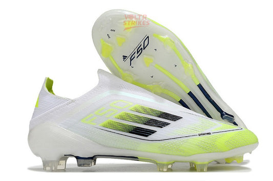 F50 Elite Laceless FG – Blanc & Volt