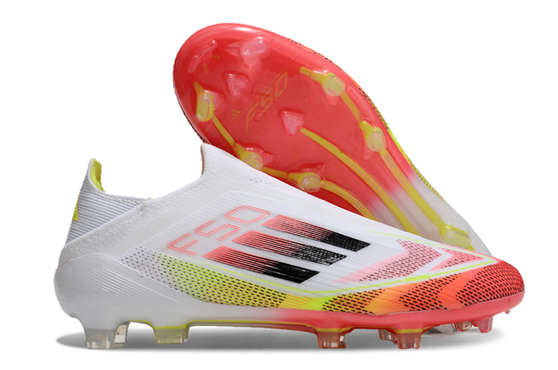 F50 Elite Laceless FG – Solar Red & Lucid Lemon