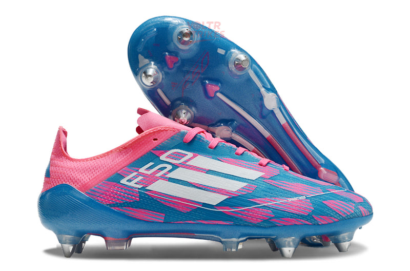F50 Elite SG – Bleu vif & Rose fluo