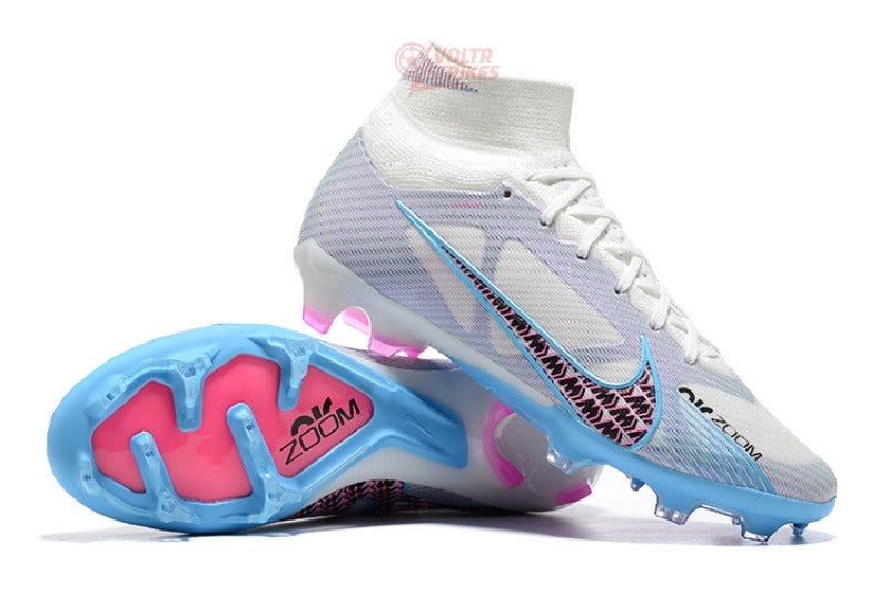 Superfly 9 Elite FG – Blanc / Bleu