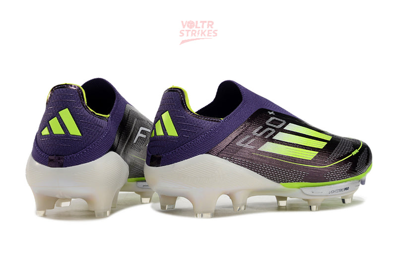 F50+ Laceless FG – Violet/Blanc/Vert