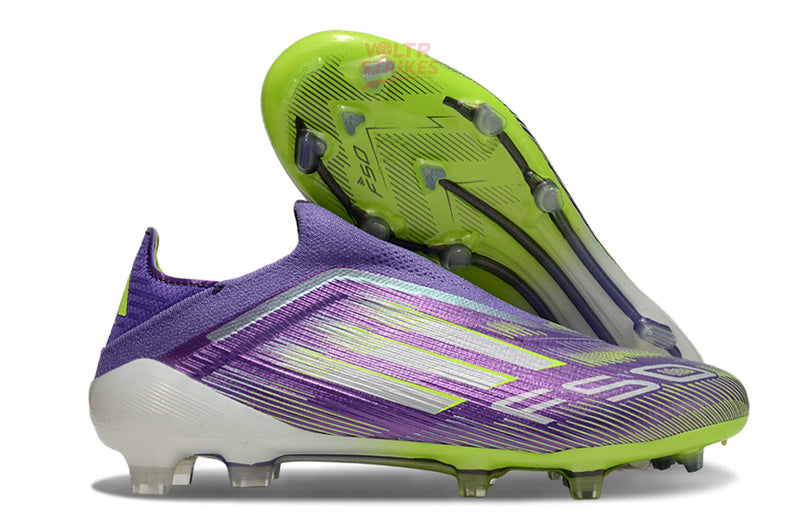 F50 Elite Laceless FG – Violet/Vert/Blanc