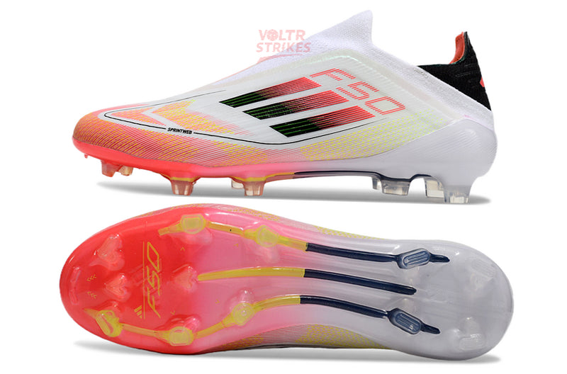 F50 Elite Laceless FG – Blanc/Rouge/Noir