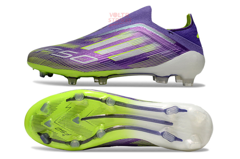 F50 Elite Laceless FG – Violet/Vert/Blanc