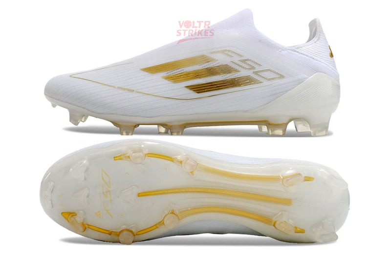 F50 Elite Laceless FG – Blanc/Or