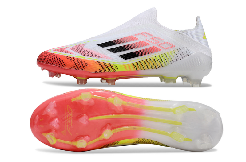 F50 Elite Laceless FG – Solar Red & Lucid Lemon