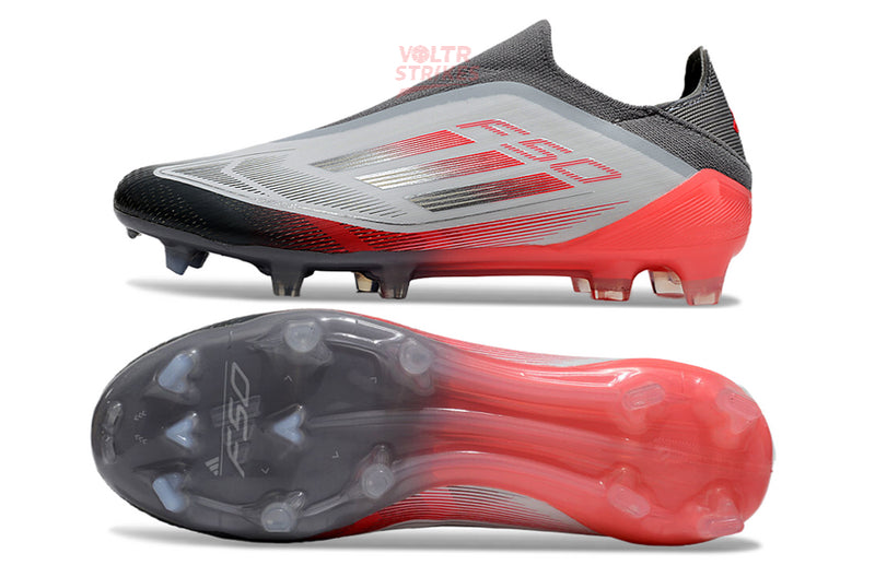 F50 Elite Laceless FG – Gris/Rouge Shadow Edition