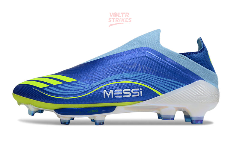 F50+ Laceless FG Messi – Bleu/Jaune