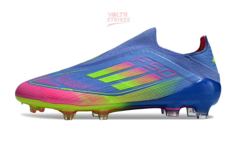 F50 Elite Laceless FG – Bleu/Rose/Jaune