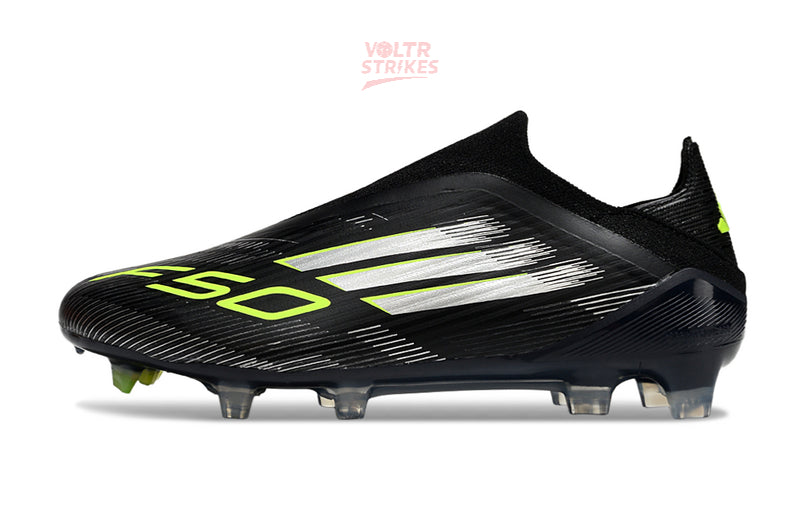 F50 Elite Laceless FG – Noir/Blanc Volt