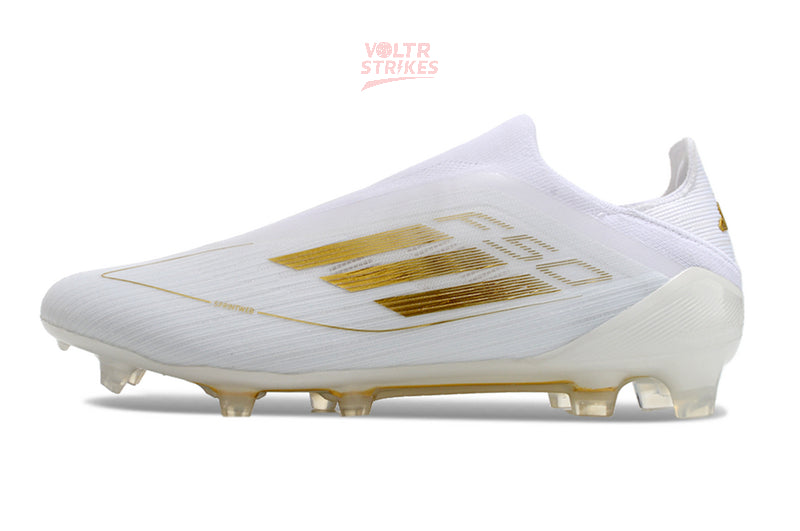 F50 Elite Laceless FG – Blanc/Or