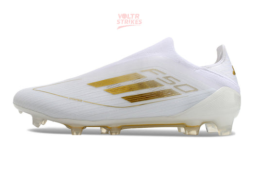 F50 Elite Laceless FG – Blanc/Or