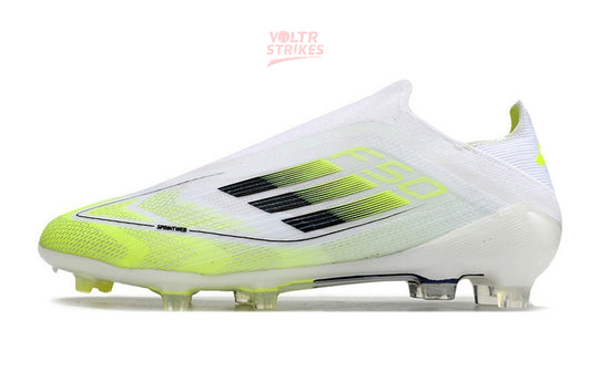 F50 Elite Laceless FG – Blanc & Volt
