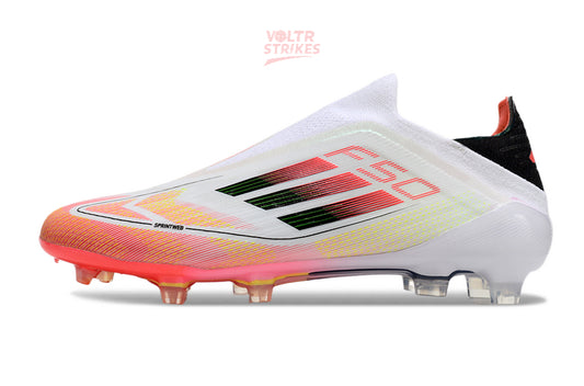 F50 Elite Laceless FG – Blanc/Rouge/Noir