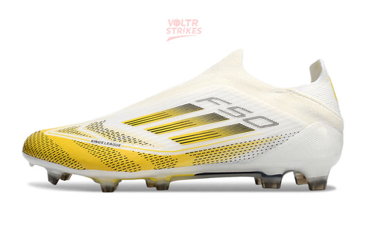 F50 Elite Laceless FG – Blanc/Jaune Kings League