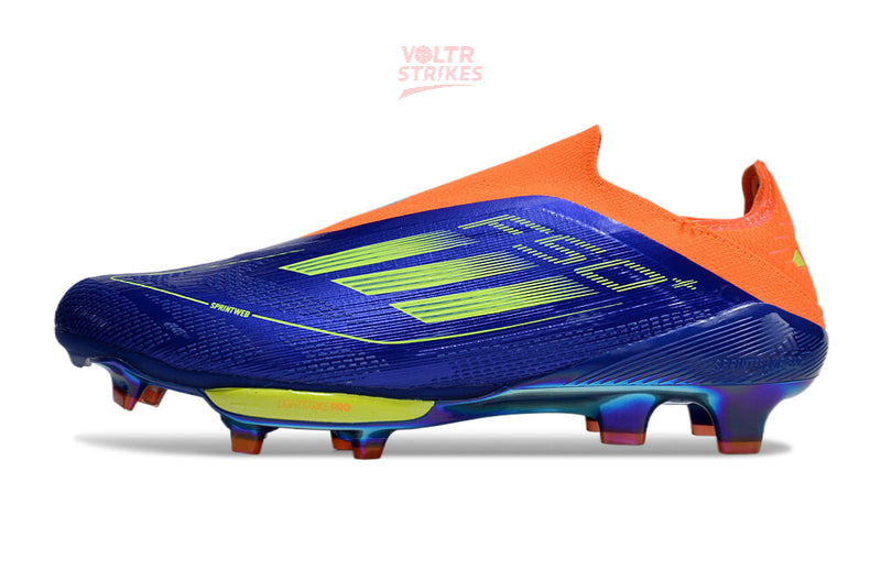 F50+ Laceless FG – Bleu/Orange/Jaune