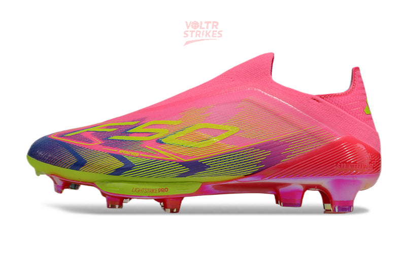 F50+ Laceless FG – Rose/Jaune/Violet