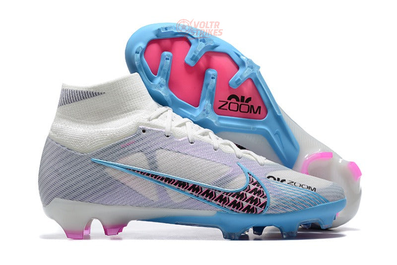 Superfly 9 Elite FG – Blanc / Bleu