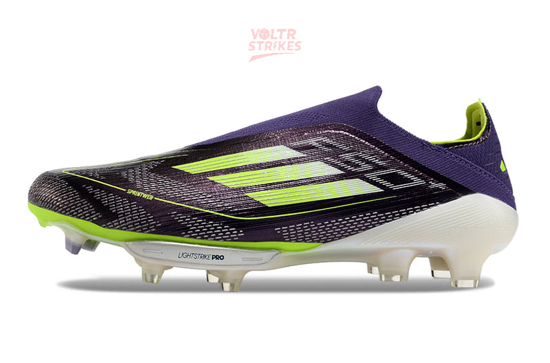 F50+ Laceless FG – Violet/Blanc/Vert